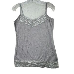 Vintage Y2K Lace Tank Top Cami Size Medium Coquette Whimsical Fairy Dainty